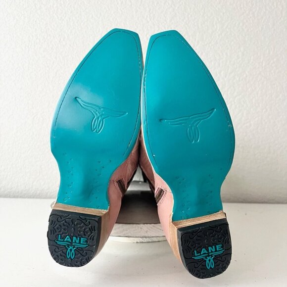 Lane LEXINGTON Over the Knee Womens Cowboy Boots 6.5 Pink Western Cowgirl Tall - Picture 12 of 15